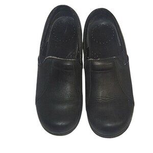 Dansko‎ Sport Black Leather Slip-On Shoes 7,5  Womens Comfortable Work Shoes